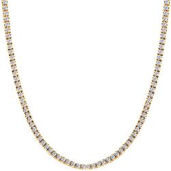 SAVICKI Тенис колие, злато 585, бели диаманти, 4, 380К, 42 см