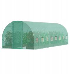 VEVOR Alagút üvegház, bejárható, 27, 38x9, 5x7, 38 láb, horganyzott váz, Pe fedél, zöld (SDXWS28X10X7PC4)