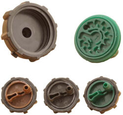  Rivulis tisztítható, labirintos csepegtető gomba kétkörmös 4mm-es R osztóhoz (TO-PLETG)