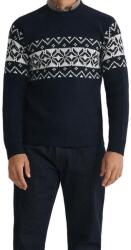 Reserved Sötétkék Mintás Klasszikus Kötött Pulóver Kerek Nyakkal S