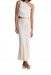 Reserved Krémszínű Egyenes Sima Klasszikus Midaxi Szatén Szoknya S