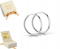 ZŁOCISTO Fülbevaló Karika Kicsi Ezüst Vágott Gyémánt 925 1, 8CM 18MM (DLA DZIEWCZYNY NARZECZONEJ)