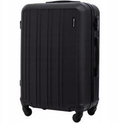 Wings XL bőrönd fekete 4 keréken közepes kemény Wizzair Wings kódzár (HRR01-M-BLACK)