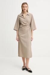 Samsøe Samsøe ruha vászonkeverékből SAHANI - bézs XS