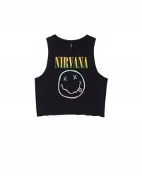 Cropp Fekete Tank Rövid Felső Nyomott Logóval Ujjatlan Pamut M