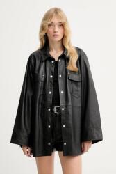 Gestuz bőr ing - fekete 36