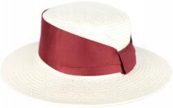 Szaleo Női nyári kalap Wide Stripe kis karimájú elegáns könnyű divatos ekrü (cz20210-2)