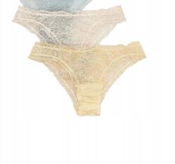 Reserved Csipkés Bugyi Krém Bézs Klasszikus 2 Db-os Mintás Fehérnemű M