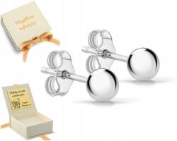 ZŁOCISTO Fülbevaló Golyók 5 MM Ezüst 925 Gravírozás