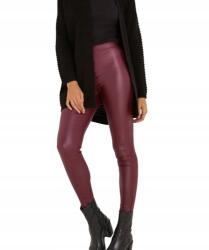 Boohoo Sötétbordó Viaszolt Nadrág Magas Derekú Jeggins Boohoo 36