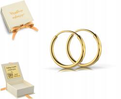 ZŁOCISTO Fülbevaló Arany Karika Bemetszésekkel Ezüst 925 1, 5CM 15MM (DLA DZIEWCZYNY NARZECZONEJ)