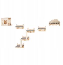  Macska létra Teherbírás18, 14KG 5 db Tömör Fa Szín Természetes (ZYSBGSMPJ)