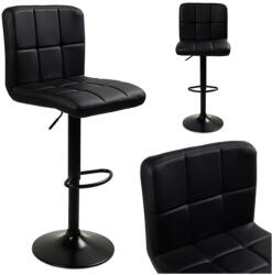 STERNHOFF Állítható Forgó Bárszék, konyhai forgószék, lábtartóval, háttámlával, fekete, SDH643 (SDH643)