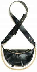 Szaleo Női vese Mini And Classy városi, öko bőr, lánc fekete (tr21114-3)