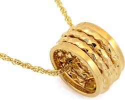 Lovrin Arany nyaklánc 585 medál széles karikagyűrű kövek nélkül r45 14K divatos