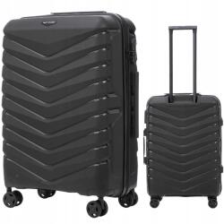 Wings Közepes bőrönd Repülőgép poggyász Wings Phoenix 2.0 Black kemény (PHX02-M-BLACK)