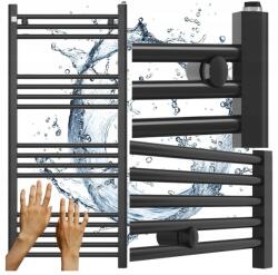 Granitan Fürdőszobai Radiátor 50/110 cm Fekete Létra Radiátor Modern Puerto (PUERTO18968)