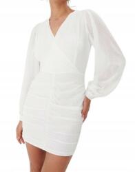 Mohito Fehér Ceruzaszoknya Ruha Mini Hosszú Ujjú Boríték Nyakkivágással Mohito 38