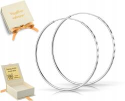 ZŁOCISTO Nagy Kerek Fülbevaló 925 Vágott Gyémánt Ezüst 5CM 50MM (DLA DZIEWCZYNY NARZECZONEJ)