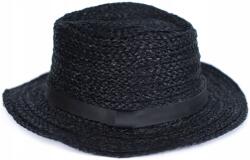 Szaleo Szívószálas sapka Kalandra fel! nyári panama fonott unisex fekete (cz17221-4)