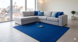 Látvány Textil Királykék velúr kész szőnyeg 100x250cm