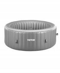 Vevor Felfújható Fürdőkád 2 - 4 Személy Intelligens Hőmérséklet-szabályozással Kerek Szürke (CQKSLYGL71)