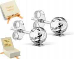ZŁOCISTO Fülbevaló Gyémánt Golyók Ezüst 8 MM