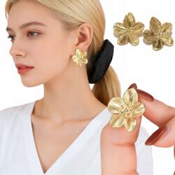  Fülbevaló arany virágos elegáns stiftes (Bomevarica1794)