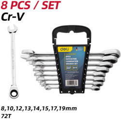 Deli Racsnis csillag-villáskulcs készlet 8 db-os DL140108T