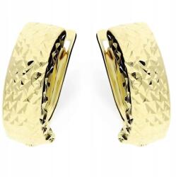 Lovrin Arany fülbevaló 585 téglalap alakú gravírozott lemezek díszített 14k neki (Lovrin )