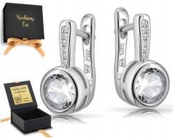 ZŁOCISTO Ezüst lógós fülbevaló 925 angol kapcsos ajándék anyukának