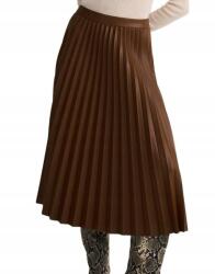 Reserved Barna Pliszírozott MIDI Szoknya Bőr Utánzat Magas Állapot Reserved L