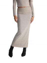 Reserved Szürke Kötött Maxi Szoknya Egyenes Szabású Magas Derekú S