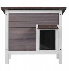  SucceBuy Macskaház 61x50.8x53.5CM Kültéri Faház Macskaház (XJSMZMBHSD)