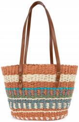 Szaleo Xanti kosár táska fonott, női, nyári piros (tr22156-2)