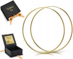 ZŁOCISTO Nagy Kerek Fülbevaló Arany-ezüst 925 Aranyozott 6CM 60MM (DLA DZIEWCZYNY NARZECZONEJ)