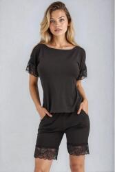 Kalimo Alor rövid luxus női pizsama, fekete, XL