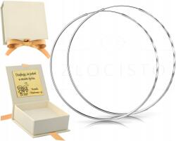 ZŁOCISTO Nagy Karika Fülbevaló Ezüst 925 Csillogó Gyémánt 7CM 70MM