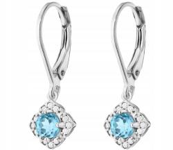 ZŁOCISTO Fehér Arany Topáz Fülbevaló Angol Kapcsos Gyémánt Ajándék (DLA DZIEWCZYNY NARZECZONEJ)