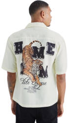 Boohooman Sárga Rövid Ujjú Ing Tigris Felirattal Tall Boohooman M