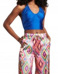 sinsay Klasszikus Szatén Kobalt Testhezálló Felső Megkötős Nyakkivágással XL