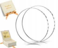 ZŁOCISTO Fülbevaló Nagy Kerek Ezüst 925 6CM 60MM Gravírozás (DLA DZIEWCZYNY NARZECZONEJ)