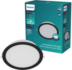 Philips LED Panel Süllyesztett LED Lámpatest 5.5W 500lm 3000K Fekete Meson Philips (8721103131256)