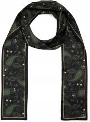 Szaleo Oriental Vibes szatén sál elegáns női fejpánt, fekete