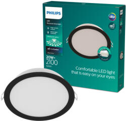 Philips LED Panel Süllyesztett LED Lámpatest 20W 2100lm 3000K Fekete Meson Philips (8721103131379)