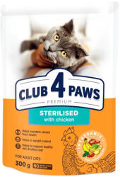 CLUB 4 PAWS Premium Sterilizált Macskáknak Csirkés Száraz Macskaeledel 300 g - zoonet