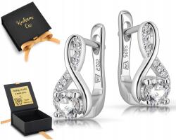 ZŁOCISTO Ezüst fülbevaló angol kapcsos cirkóniákkal 925 gravírozás