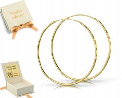 ZŁOCISTO Karika Fülbevaló Aranyozott Ezüst 925 Gyémánt 4, 3CM 43MM Gravírozás (DLA DZIEWCZYNY NARZECZONEJ)