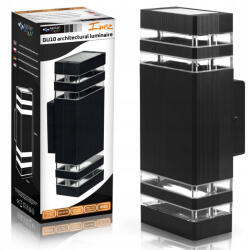 Masterled Kerti fali lámpa, kültéri homlokzati világítás, GU10 fekete IP65, Inez Masterled (LVTOPR3692)