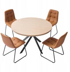 Vevor Étkező Szett Könnyen Tisztítható És Vízálló 4 Székkel Kerek (CTTZKS75)